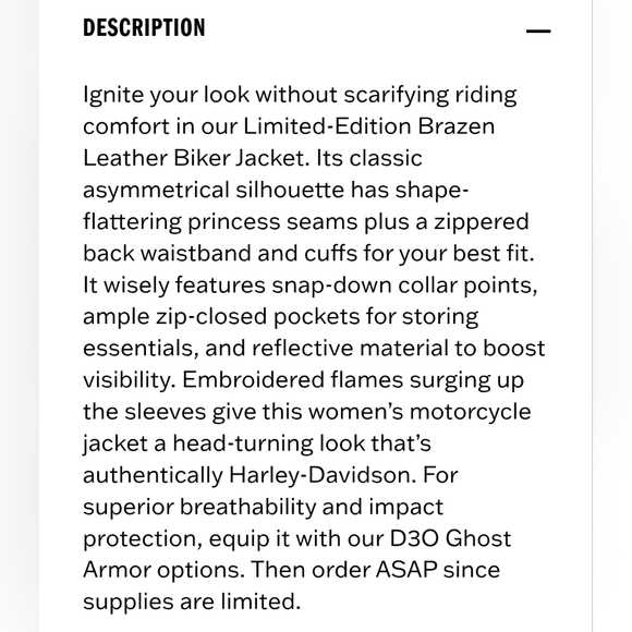 Harley Davidson Women's Brazen Leather Biker Riding Jacket Embroidered Flames - Picture 14 of 16